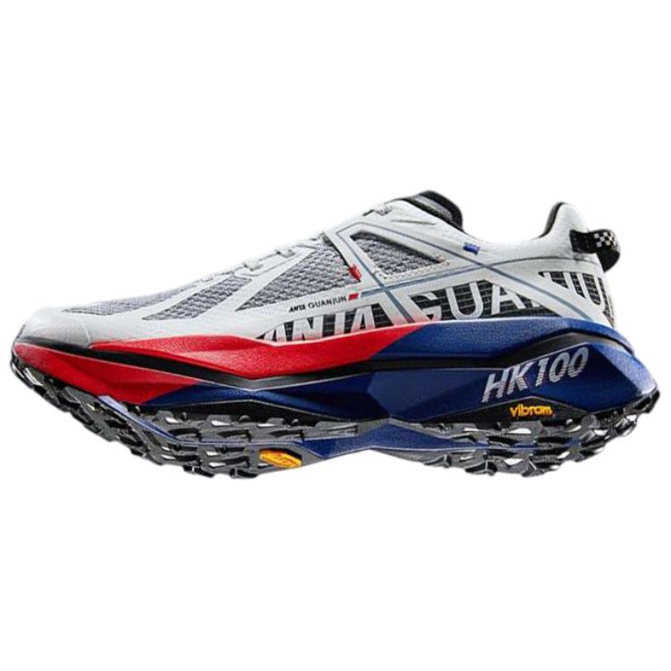 Anta Cushioning Wear Resistant Low Top Running Shoes Women's White Blue Red