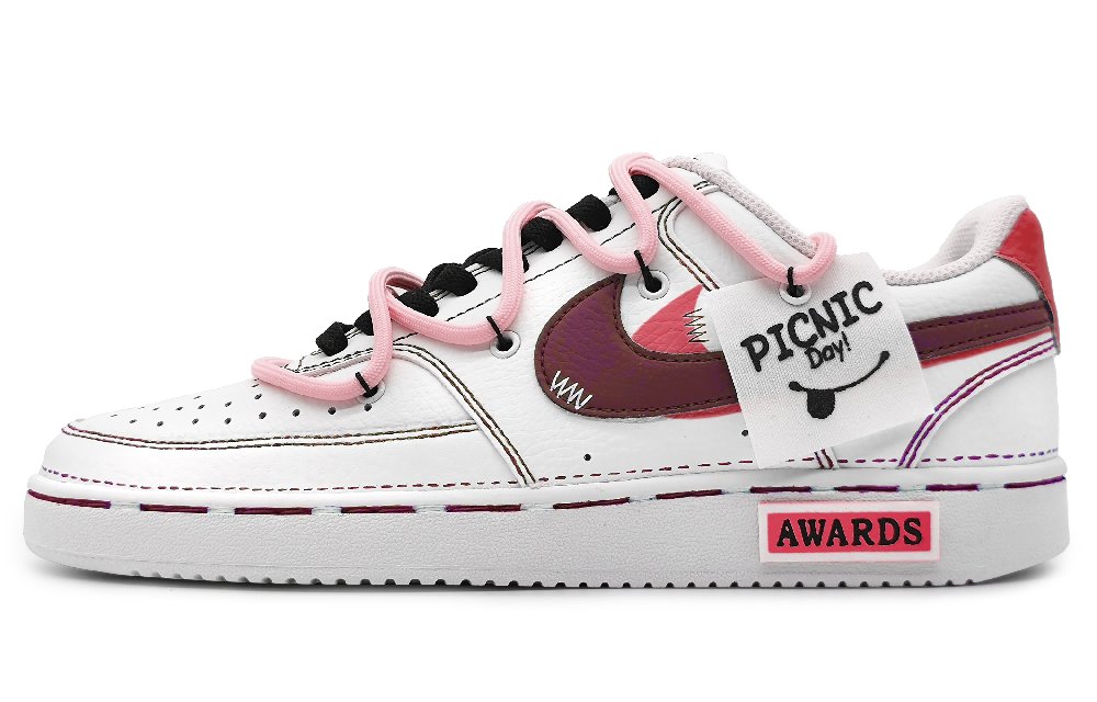 Nike Court Vision 1 Skateboard Shoes Men Low-Top Pink/Purple