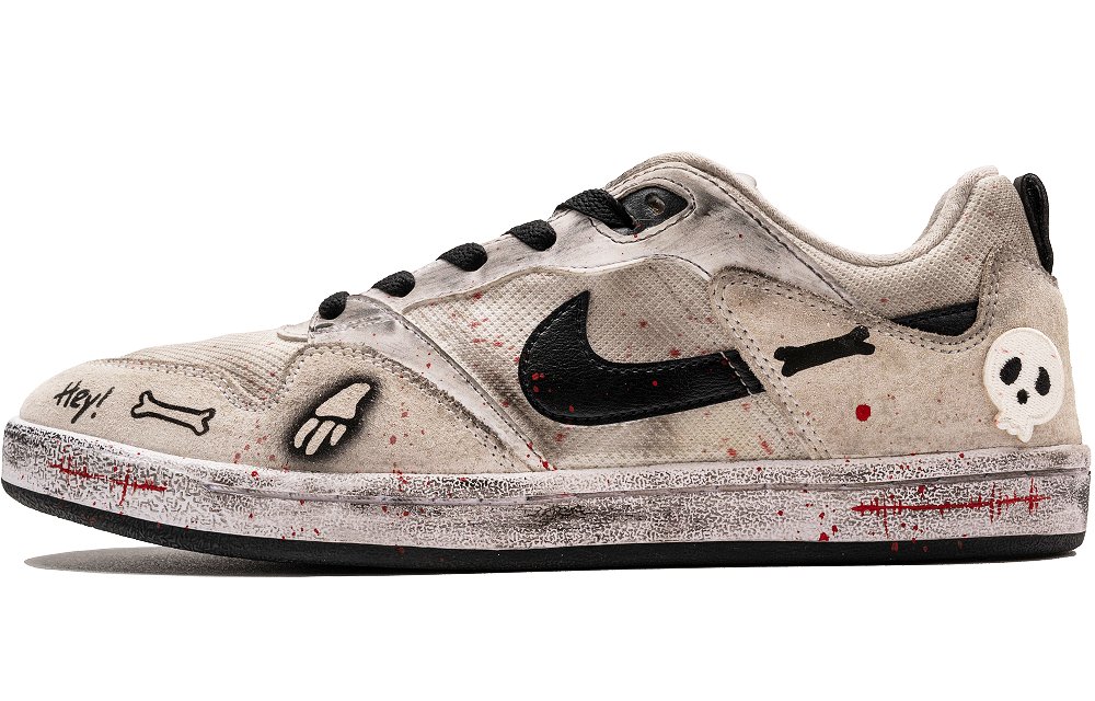 Nike SB Alleyoop Slip Resistant, Abrasion Resistant, Lightweight Low Top Skateboard Shoes Men's Black Brown