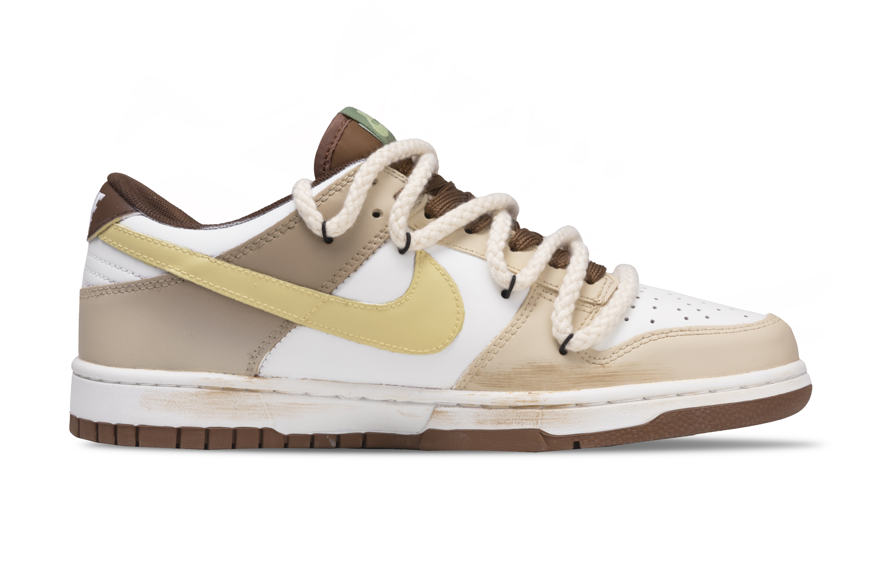 Nike Dunk Cushioning, Wear Resistant Low top Skateboard Shoes Unisex Brown