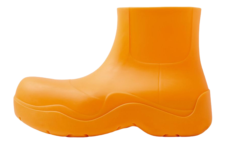 Bottega Veneta Puddle Ankle Boots Tangerine