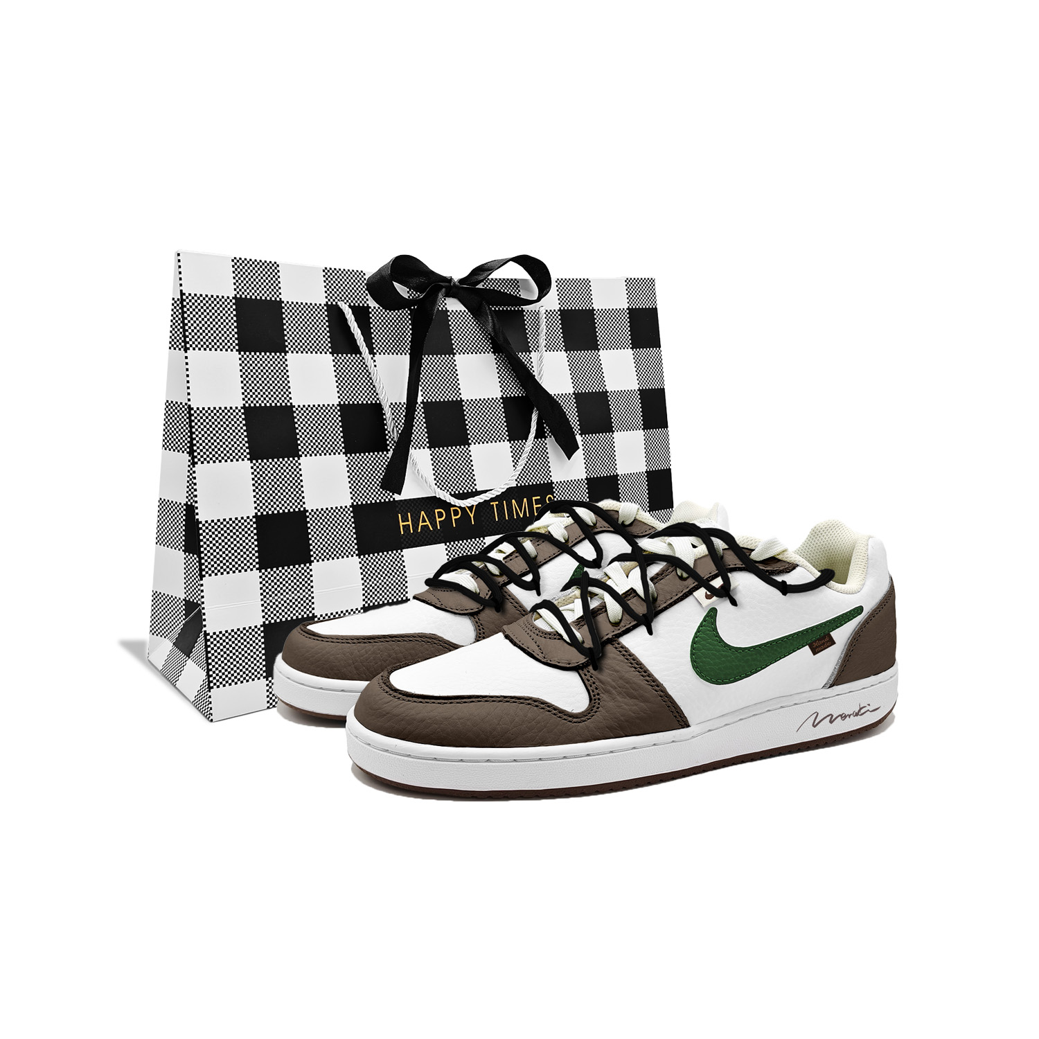 Nike EBERNON Caramel Slip Resistant Shock Absorbers With Abrasion Resistant Properties Low top Skateboard Shoes Men's