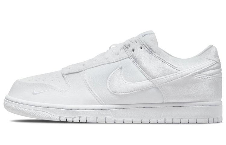 Nike Dunk Low Dover Street Market Triple White Velvet