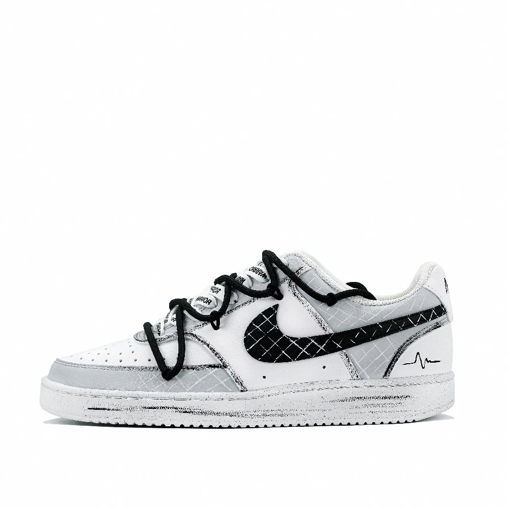 Nike Court Vision 1 Skateboard Shoes Men Low Top Black, Gray