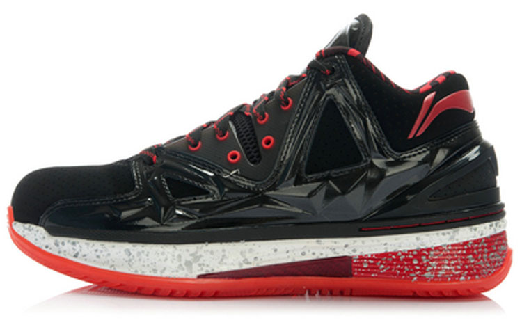 LiNing WOW 2 Return, Announcement Mid Top Basketball Shoes Men's Red Black