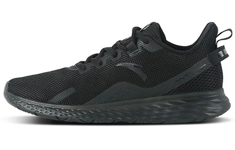 Anta Rebound Cushioning Breathable Wear-Resistant Slip-Resistant Low-Top Running Shoes Men's Black