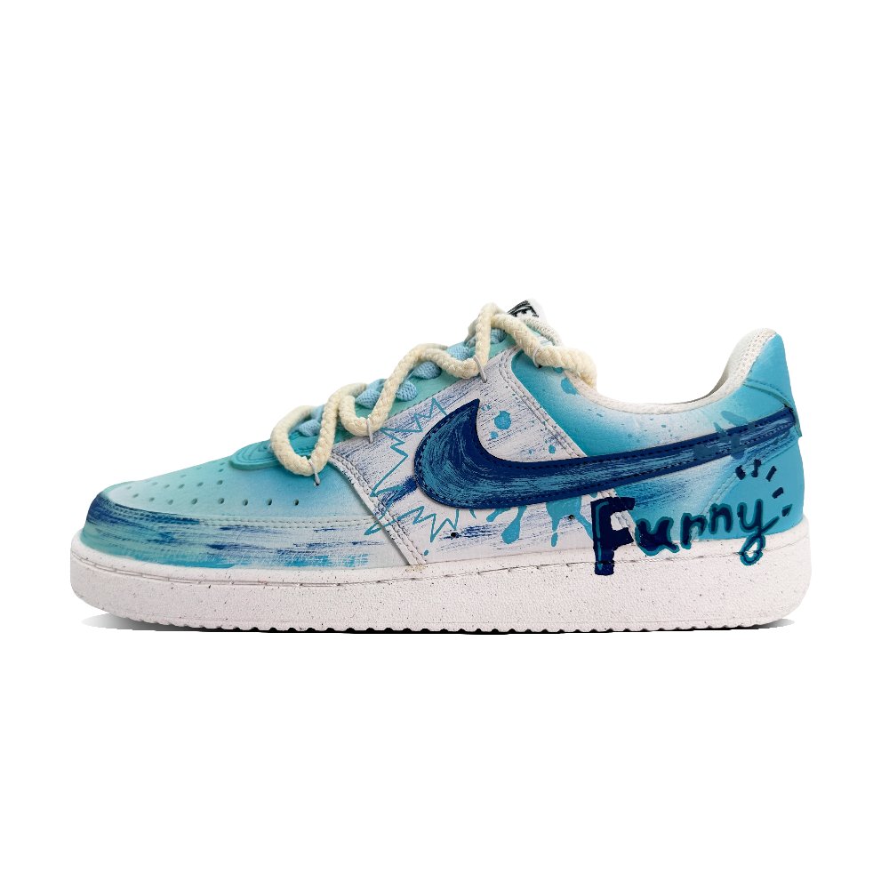Nike Court Vision 1 Coverage Low-Top Skateboard Shoes Unisex Blue