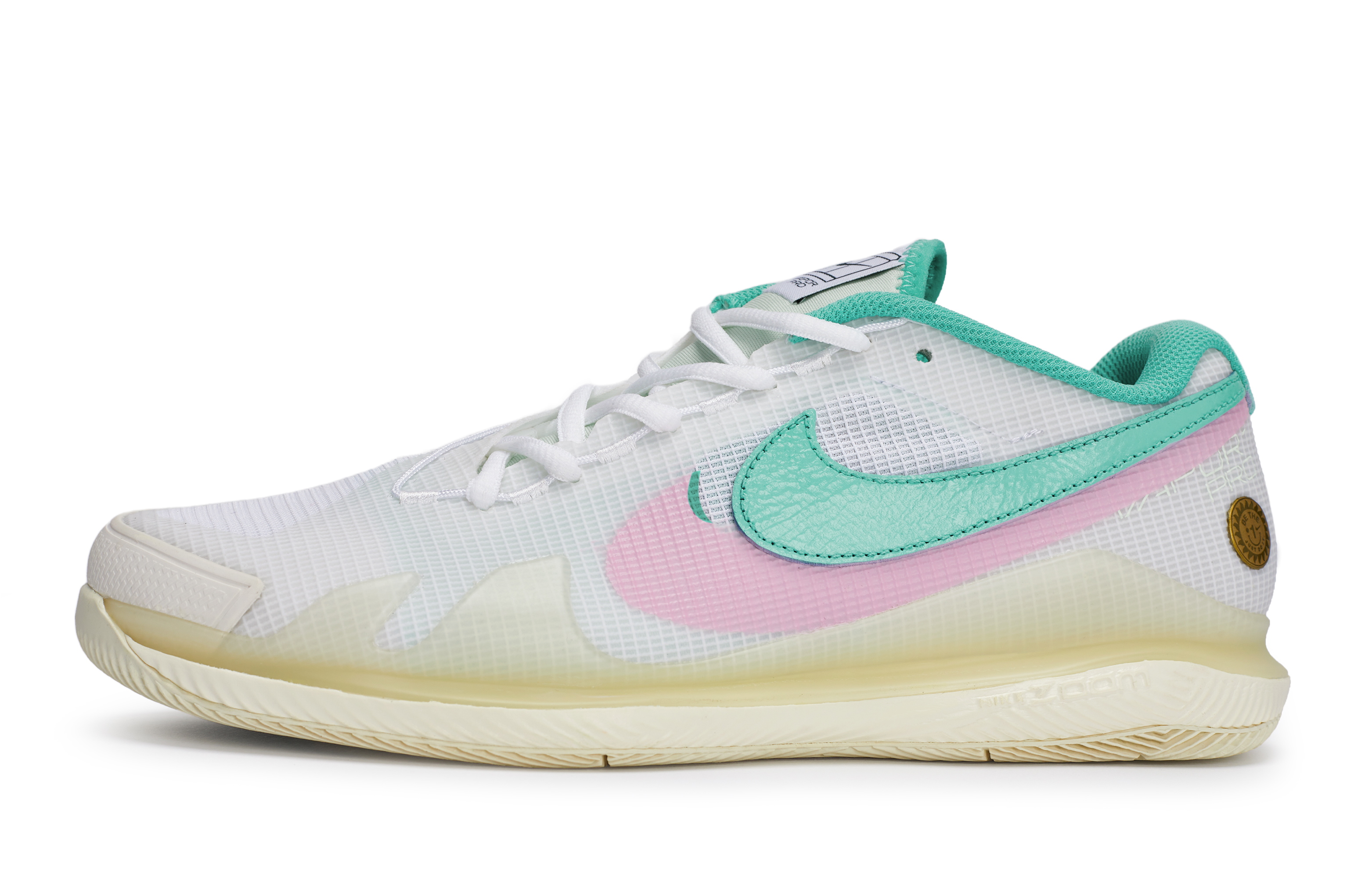 Nike Air Zoom Vapor Pro Anti-Slip Wear-Resistant Low-Top Tennis Shoes Unisex White Pink Green купить в интернет-магазине Yoocart с быстрой доставкой по России.