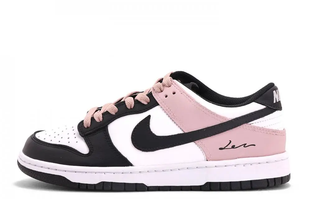 Nike Dunk Coverage Abrasion Resistant Low top Skateboard Shoes Women's Black Pink