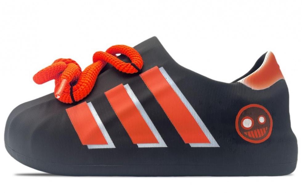 Adidas Originals AdiFOM Superstar Non slip Lightweight Low Top Casual Shoes Unisex Black Orange