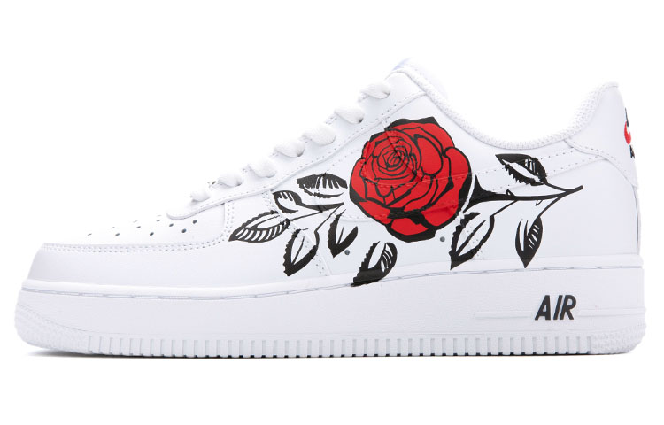 Nike Air Force 1 Skateboard Shoes Unisex Low-Top White/Red/Black