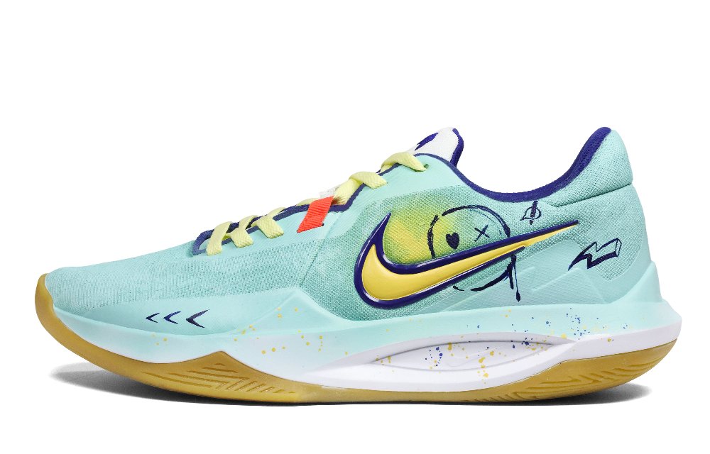 Nike Precision 6 Low Top Basketball Shoes Men's Cyan