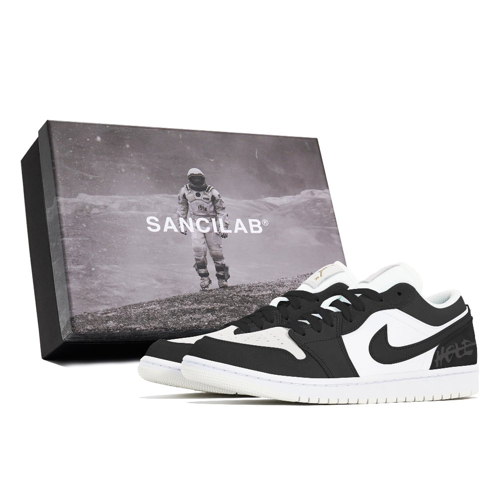 Jordan Air Jordan 1 Vintage Basketball Shoes Unisex Low top Black