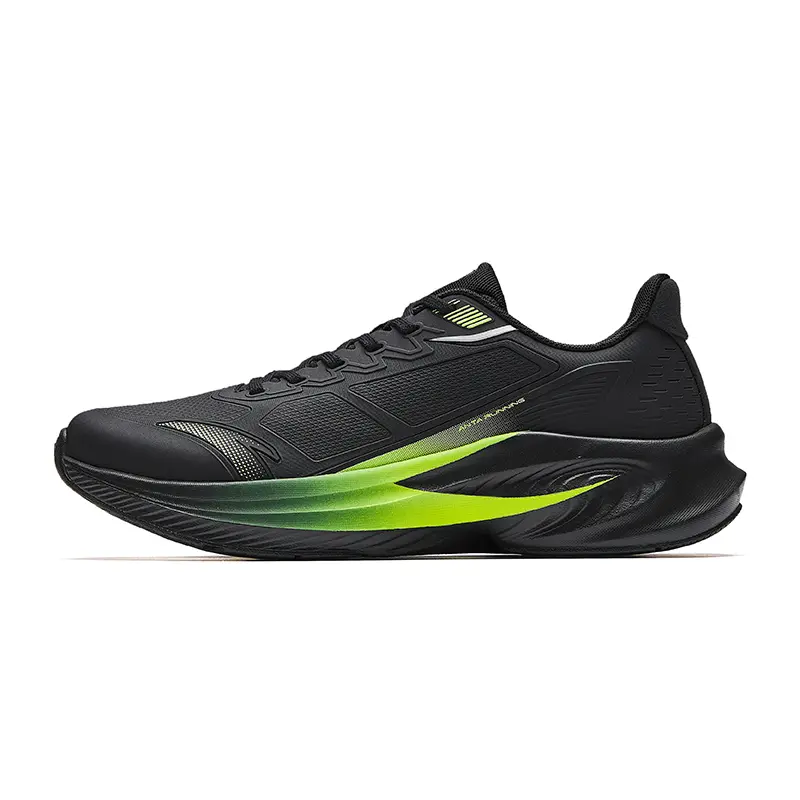 Anta Stinger 6 Cushioning, Abrasion Resistant, Lightweight, And Breathable Low top Running Shoes Men's Black Green