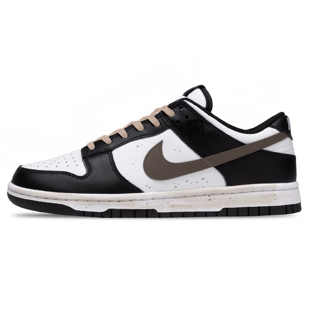 Nike Dunk Black Rock Panda Cushioning, Wear Resistant Low Top Skateboard Shoes Unisex Black White Brown