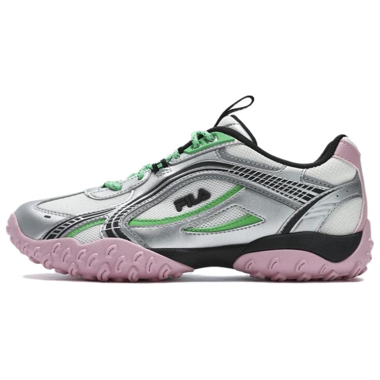 FILA PEBBLE Cushioning, Wear Resistant Low Top Running Shoes Women's Silver Pink