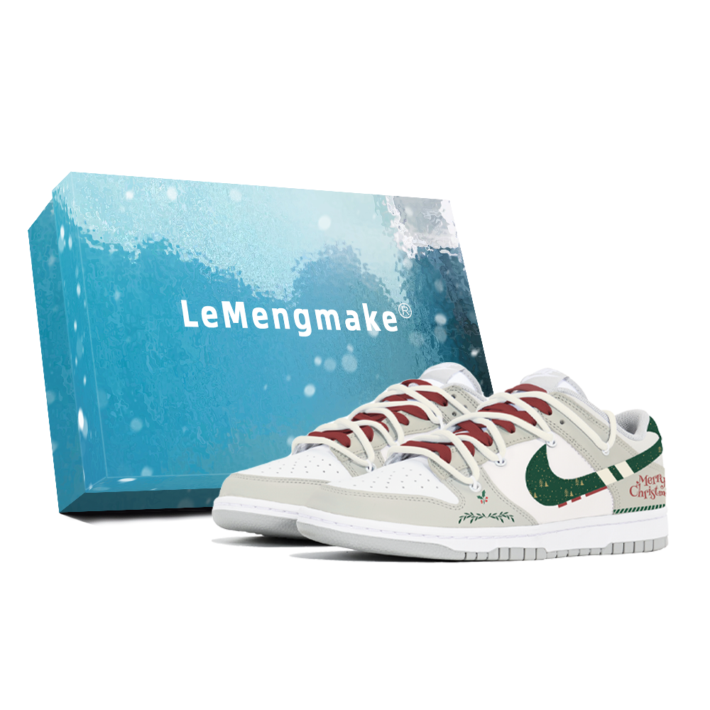 Nike Dunk Abrasion-Resistant Low-Top Skateboard Shoes Men's White