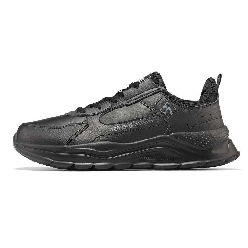 361° Warm Low-Top Casual Shoes Men's Black Gray Color