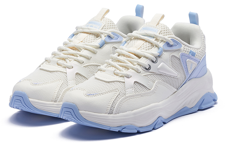 361° Abrasion-Resistant Low-Top Sports Casual Shoes Women's White Blue