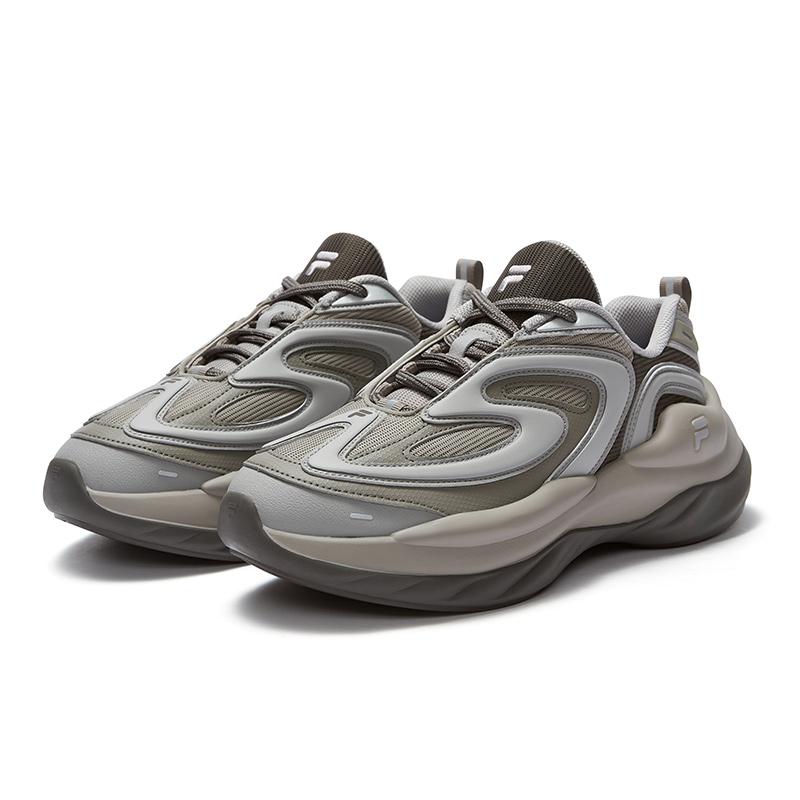FILA FUSION BUZZARD Meteor Shoes Moisture wicking Low top Casual Shoes Men's Gray
