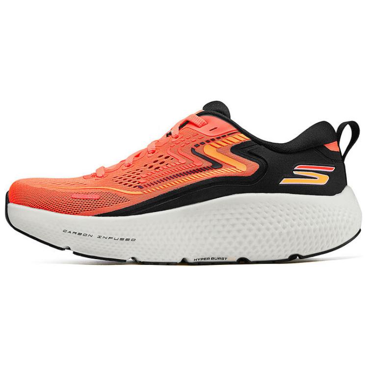 Skechers Arch Fit Durable Breathable Low-Top Training Running Shoes Men's Orange White