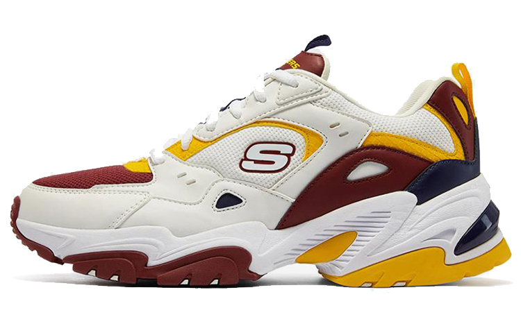 Skechers Stamina V2 Low Top Chunky Sneakers Men's White Red
