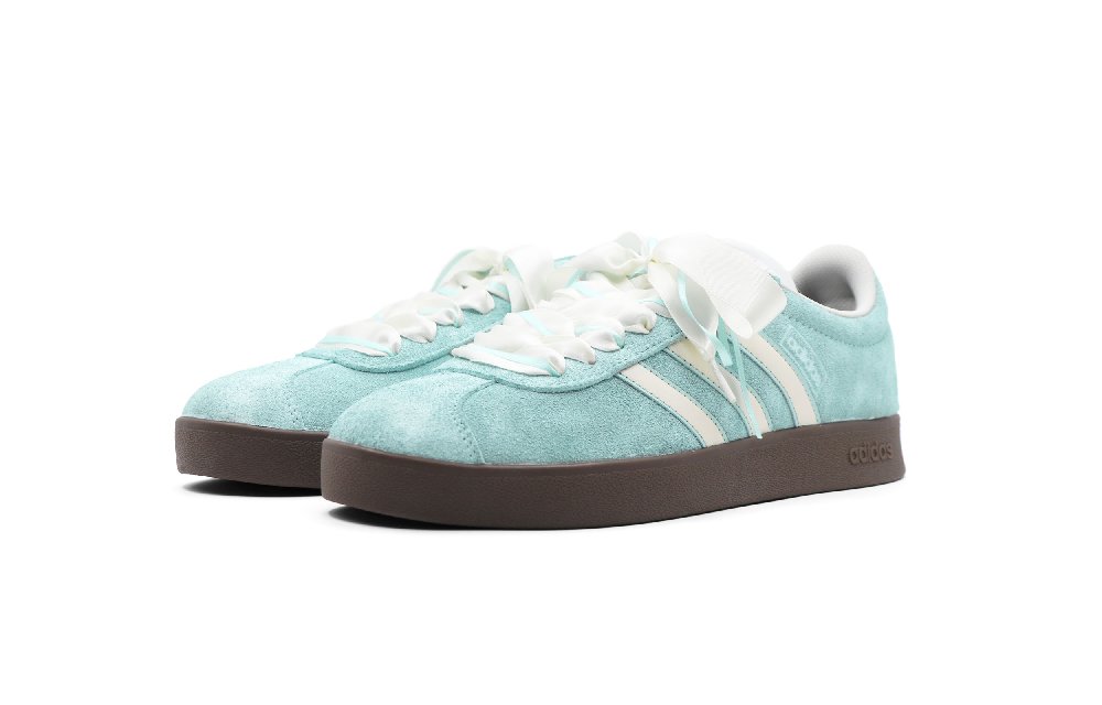 Adidas Neo VL Court 2.0 Slip-Resistant Low-Top Skateboard Shoes Unisex White Green