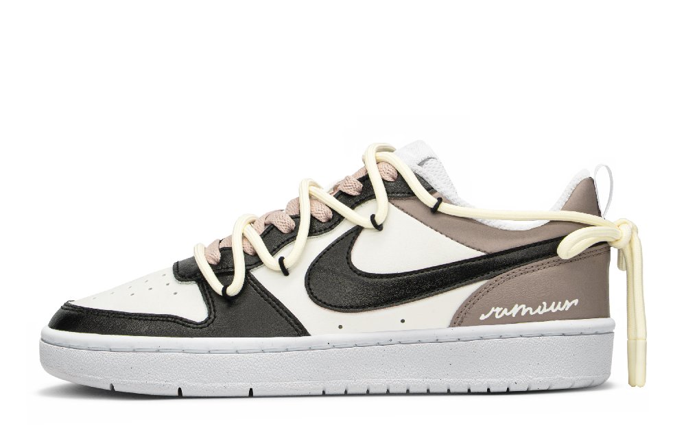 Nike Court Borough FZBB Low Top Skateboard Shoes GS Brown Beige