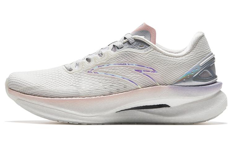 Anta Cushioning Anti-Slip And Wear-Resistant Low-Top Running Shoes Women's Silver White