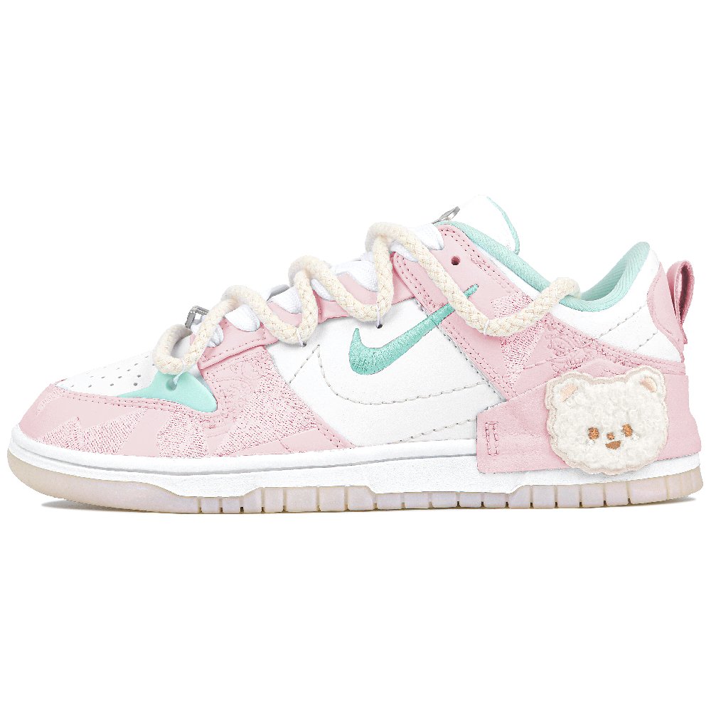 Nike Dunk Disrupt 2 Bear Lover Anti Slip Wear Resistant Low Top Skateboard Shoes Women's Pink