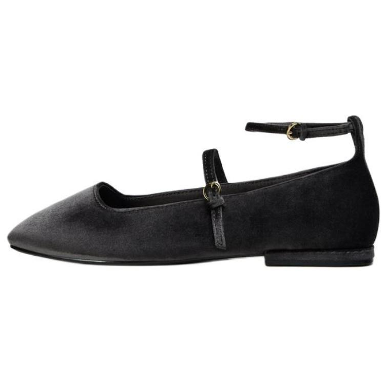 ZARA Casual Single Shoes 1cm Women's Gray