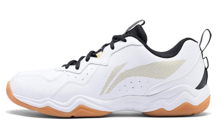 LiNing CS6 Slip Resistant, Abrasion Resistant, Breathable Low Top Badminton Shoes Unisex White