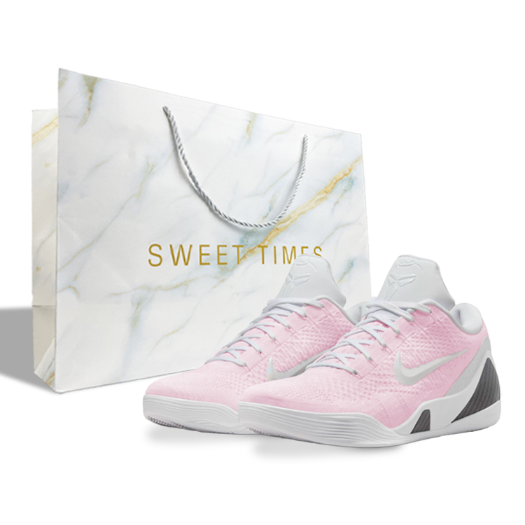 Nike Kobe 9 Elite Low Protro 'Halo' Cushioned Wear-Resistant Slip-Resistant Low-Top Basketball Shoes Unisex Pink White