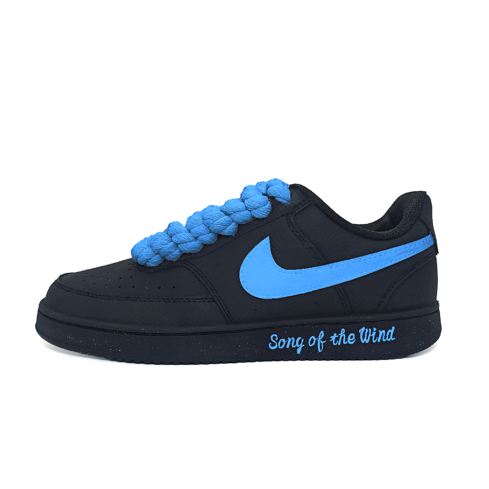 Nike Court Vision Low Anti-Slip Wear-Resistant Low-Top Skateboard Shoes Unisex Blue