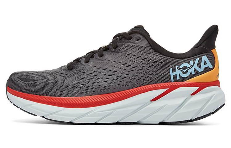 HOKA ONE ONE Clifton 8 Anthracite Castlerock Red