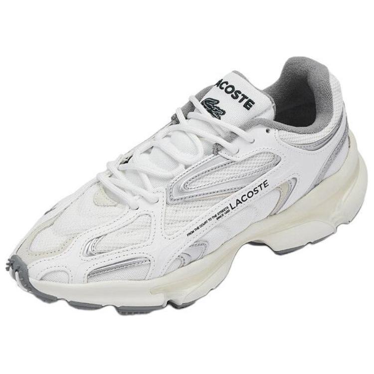 LACOSTE Slip-Resistant Low-Top Casual Shoes Men's White