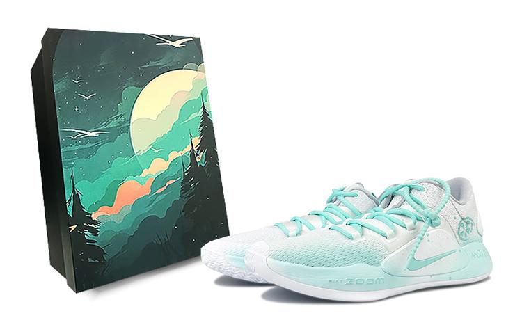 Nike Hyperdunk X Low 10 Cushioned Slip-Resistant Low-Top Performance Basketball Shoes Men's White Green
