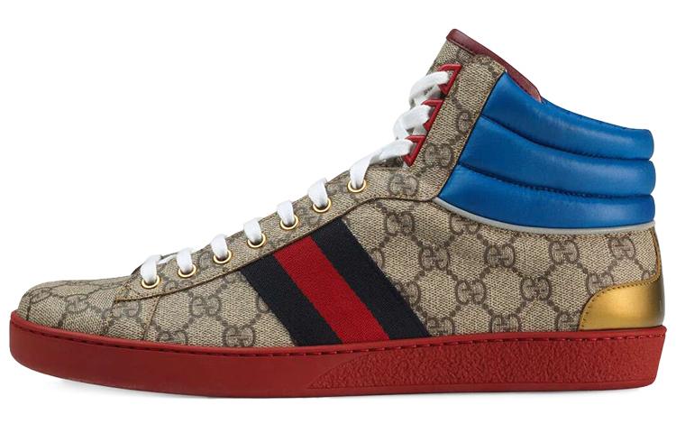 GUCCI Ace Gg High Top 'Blue Beige'