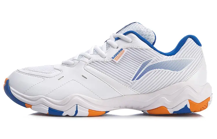 LiNing Sound Waves 2 Generations Slip-Resistant Breathable Low-Top Badminton Shoes Unisex White Blue