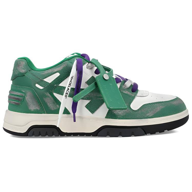 OFF WHITE Out Of Office Vintage Leather 'Green White Purple' купить в интернет-магазине Yoocart с быстрой доставкой по России.