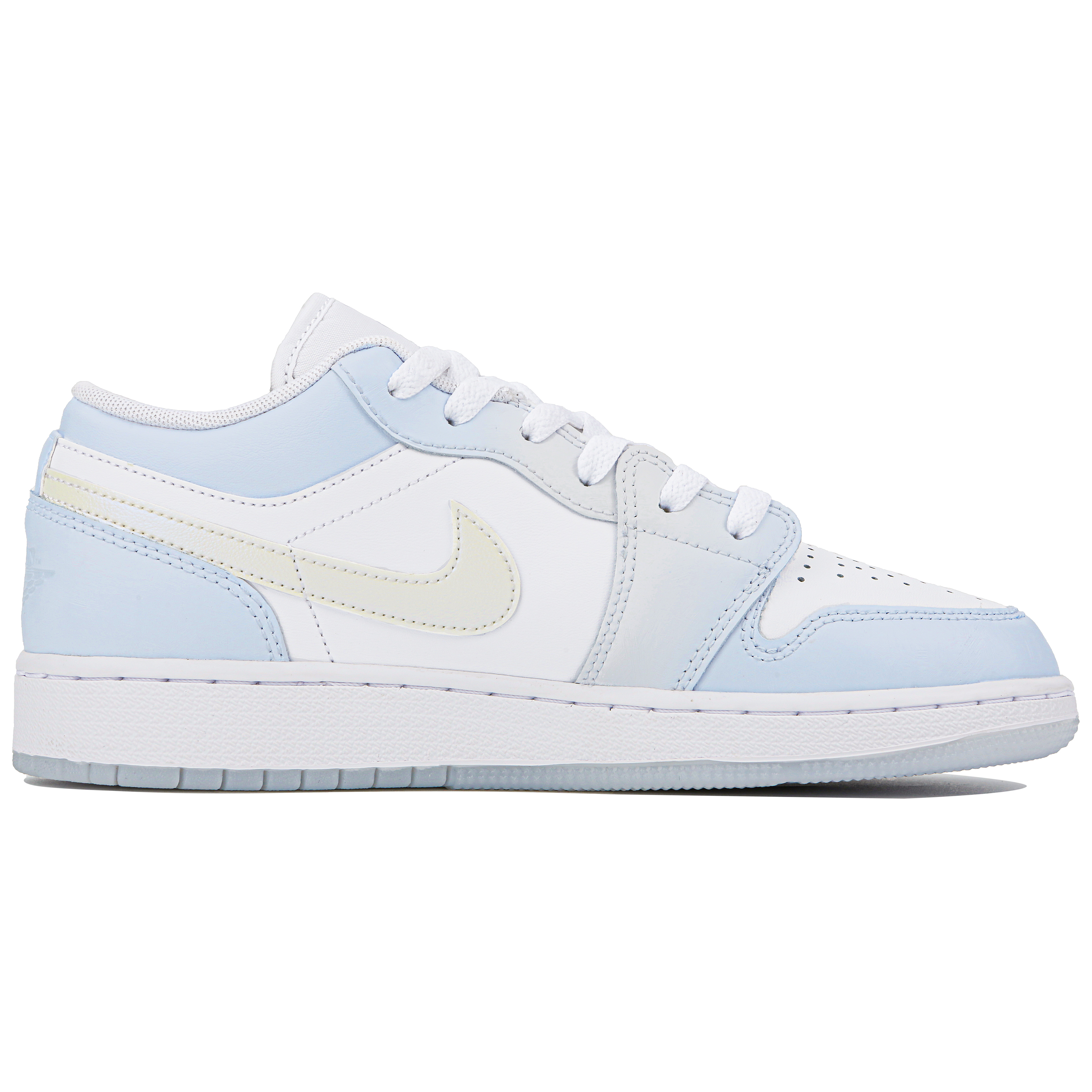 Jordan Air Jordan 1 Low-Top Vintage Basketball Shoes GS White Blue купить в интернет-магазине Yoocart с быстрой доставкой по России.