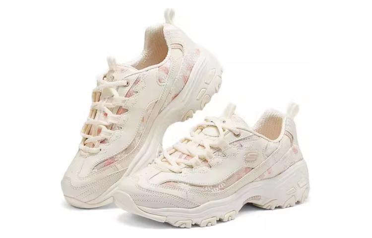 Skechers D'LITES 1.0 Height Increasing Casual Shoes Women's Pink Beige купить в интернет-магазине Yoocart с быстрой доставкой по России.