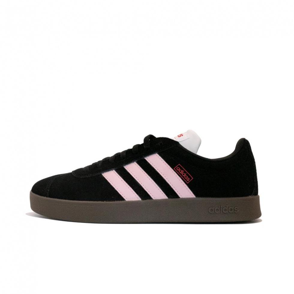 Adidas Neo Vl Court Classic Slip Resistant, Abrasion Resistant, Lightweight Low Top Skateboard Shoes Unisex Black Pink