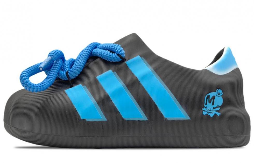 Adidas Originals AdiFOM Superstar Slip Resistant, Breathable, Lightweight Low Top Casual Shoes Unisex Black Blue