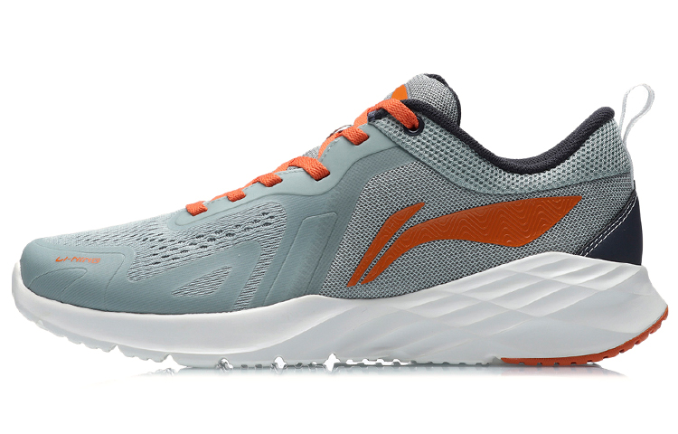LiNing Abrasion Resistant Low Top Running Shoes Unisex Green Orange