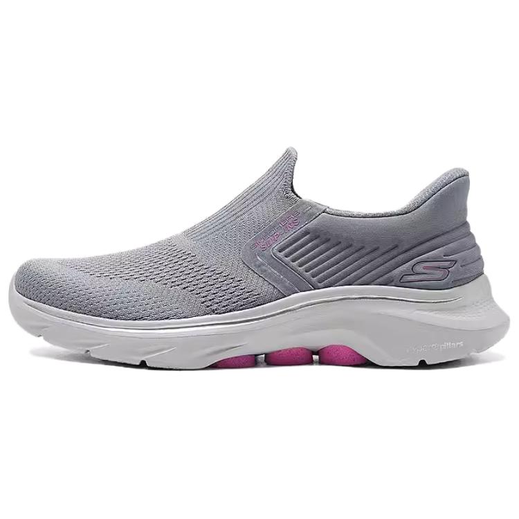 Skechers WOMEN'S GO WALK Anti-Slip Wear-Resistant Low-Top Casual Shoes Women's Gray Pink
