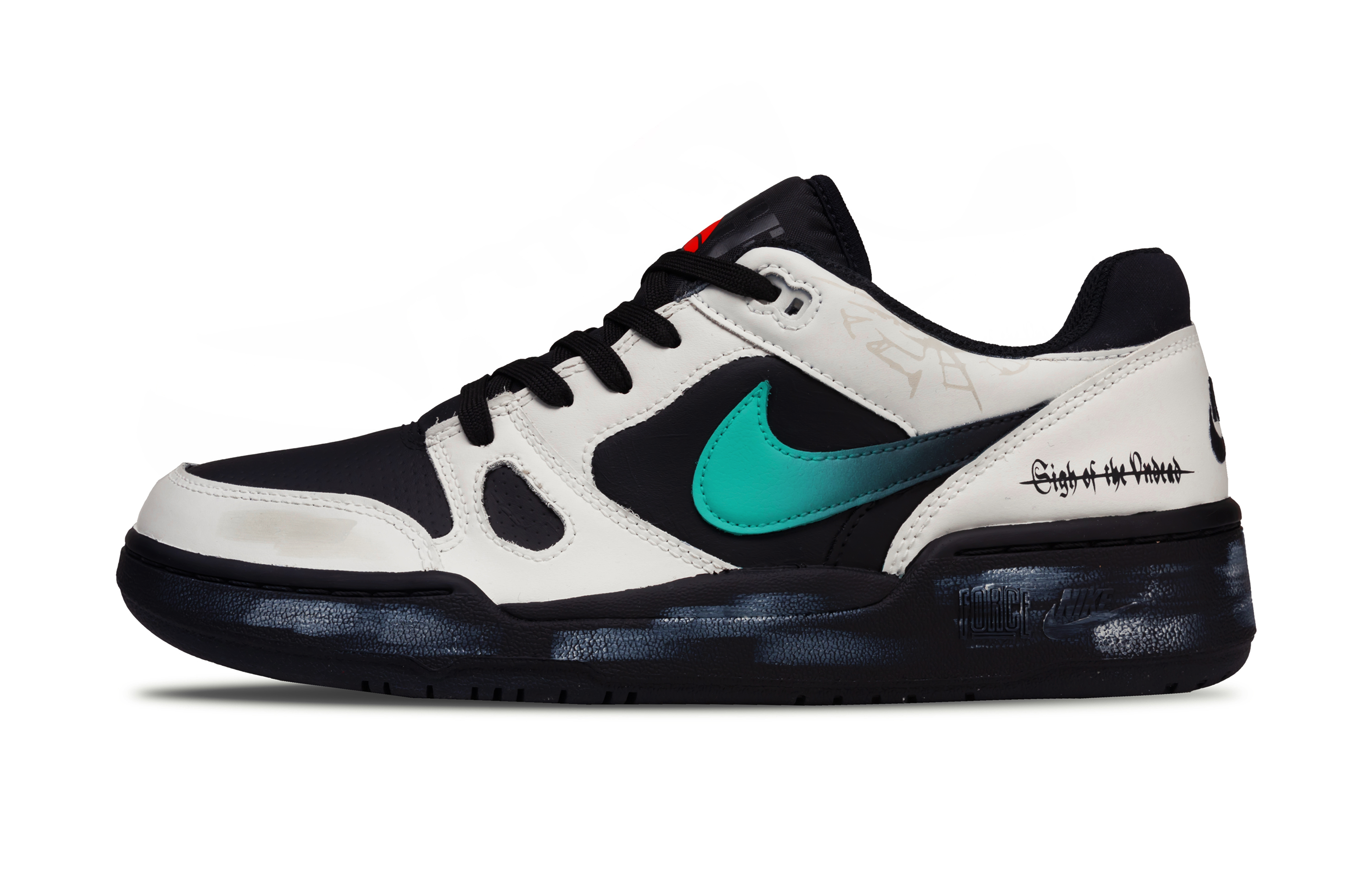 Nike Full Force Making An Immediate Appearance Low top Skateboard Shoes Men's Black Green
