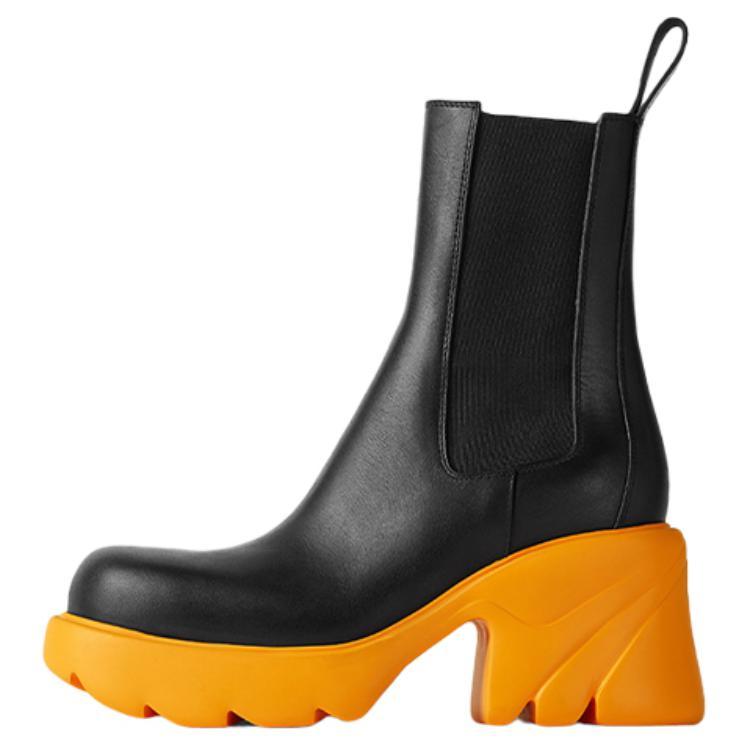Bottega Veneta Flash Boots Black Tangerine Women's