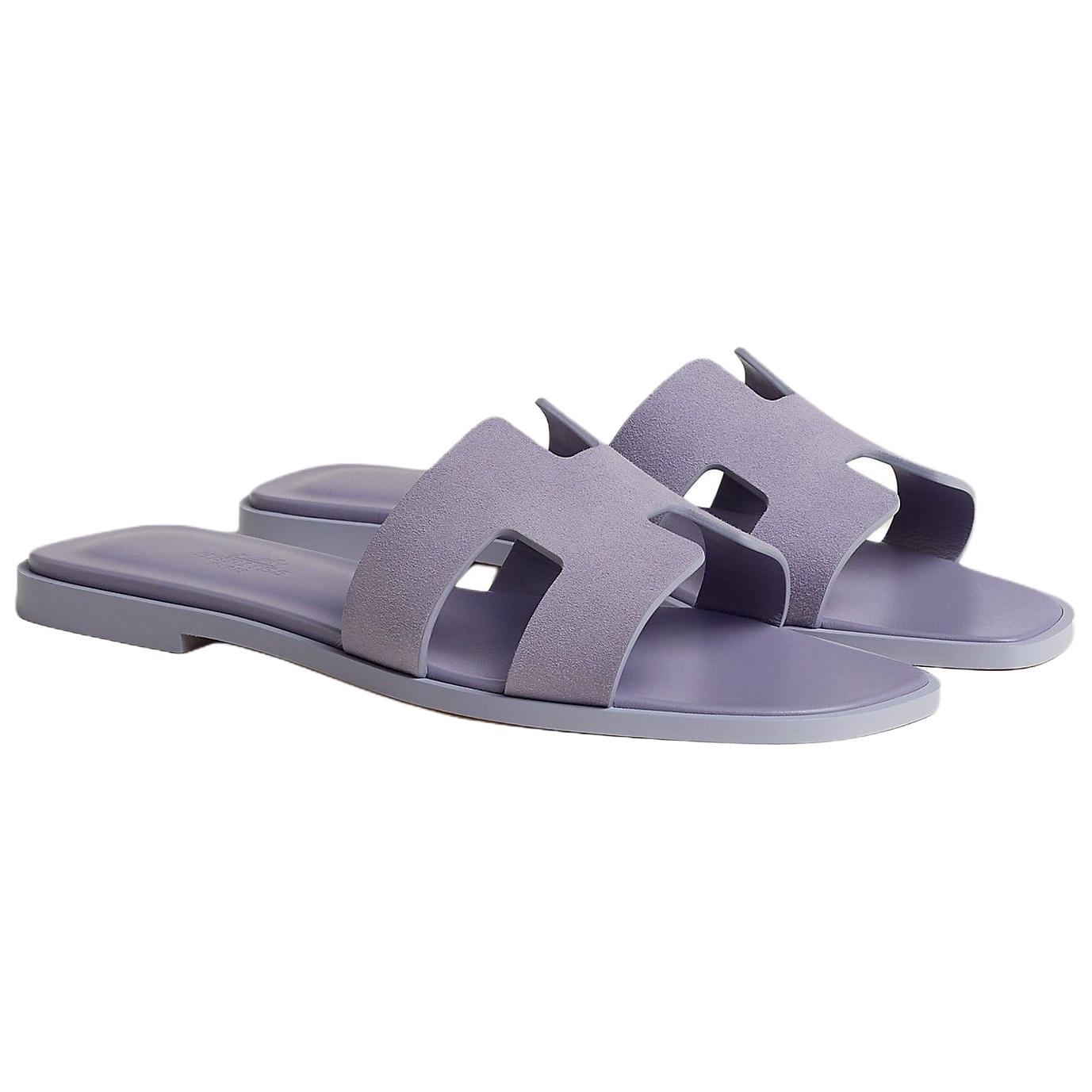HERMES Oran Slide Slippers 1cm Women's Purple купить в интернет-магазине Yoocart с быстрой доставкой по России.