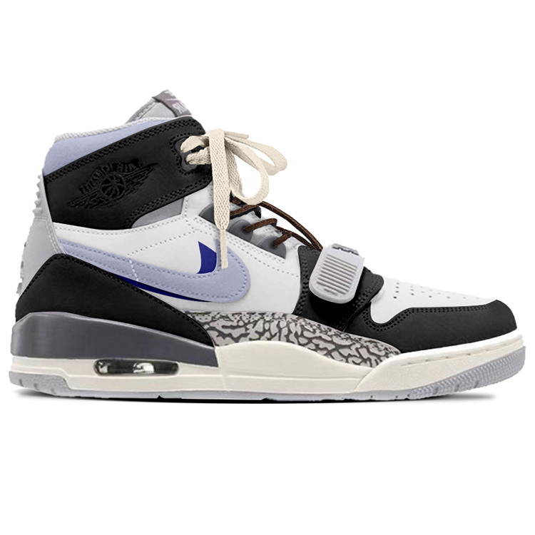 Jordan Legacy 312 High Top Vintage Basketball Shoes Men's Purple Black